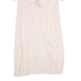 JOLLIBEE Womens A-Line Dress Pink 90s Short Sleeve Midi L