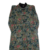 MOLLY MALLOY Womens Maxi Dress Black 90s Floral Long Sleeve Long M