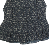 ZARA Oversized Womens Day Dress Black 90s Floral Knee Length XS