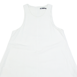 ZARA Oversized Womens Day Dress White Sleeveless Knee Length M