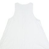 ZARA Oversized Womens Day Dress White Sleeveless Knee Length M