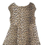 ZARA WOMAN Womens Day Dress Brown Animal Print Sleeveless Knee Length S