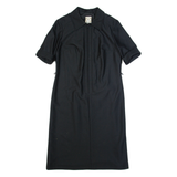 CORONET Womens Day Dress Black 90s Short Sleeve Midi M