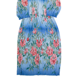 THOMI Womens Maxi Dress Blue 90s Floral Long Sleeve Long S