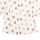 Womens Printed Blouse Beige Floral S