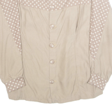 Womens Blouse Beige Long Sleeve M