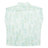 Womens Printed Top Blue Sleeveless Floral M