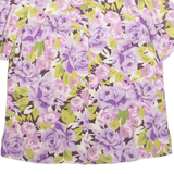 Womens Printed Blouse Purple Floral UK 16