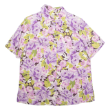 Womens Printed Blouse Purple Floral UK 16