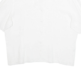 Womens Blouse White V-Neck L