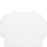 Womens Blouse White V-Neck L