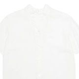 Womens Blouse White V-Neck M