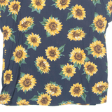 Womens Printed Top Blue Floral UK 16