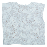 Womens Printed Top Blue Floral S