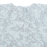 Womens Printed Top Blue Floral S