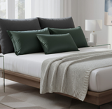 ANYHOUZ Pillowcase 50x90cm Green Pure Real Silk For Comfortable And Relaxing Home Bed