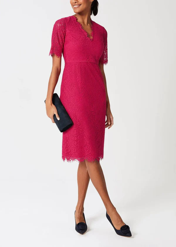 Anastasia Shift Dress 0122/5426/9045l00 Fuchsia-Pink