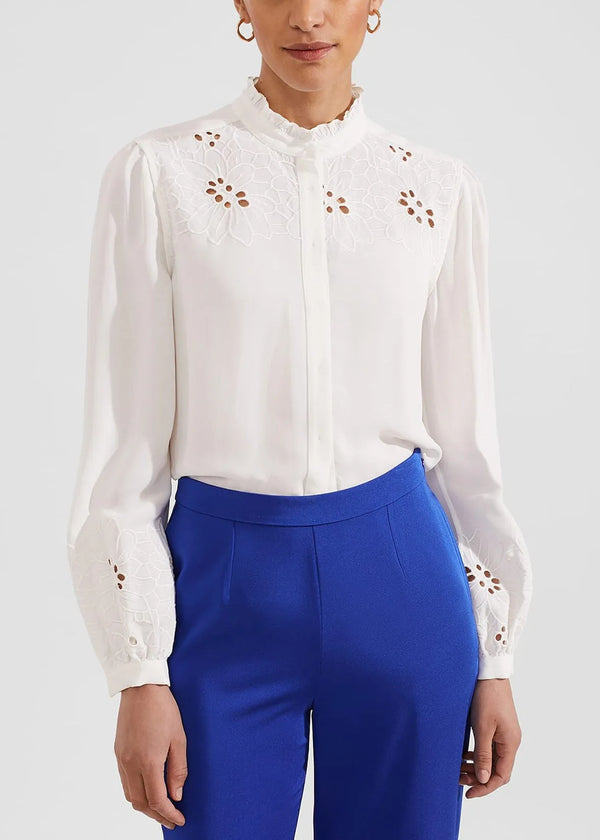 Ada Embroidered Top 0124/6035/9021l00 Ivory