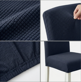 Anyseat Navy Waterproof Chair Cover – Corn Kernel Pattern Stretch Slipcover for Dining Room