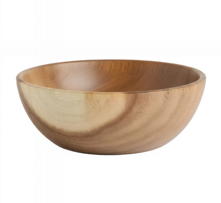Anygleam Natural Wood Small Acacia Wood Salad Soup Bowl Food Kitchen Tableware
