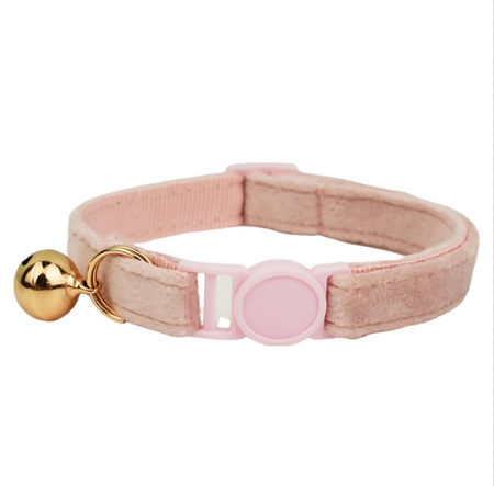 Anypet Small Baby Pink Cat Collar with Safety Buckle, Bell & Durable Adjustable Strap – Stylish Comfortable Pet Accessory for Cats