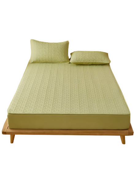 Anycozy Mattress Cover Green 180x200cm Pure Cotton Soft Quilted Bed Sheet Anti-bacterial Protector Cover