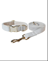 Anypet Dog Collar Leash Set– White Rope Lead for Training & Walking