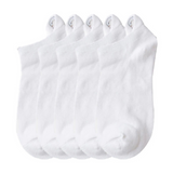 Anyfootwear 5 Pairs One Size 4-5 White Fashion Funny Unisex Cotton Short Socks 3D Stereoscopic Heel Embroidery Cute Candy Color Casual Socks