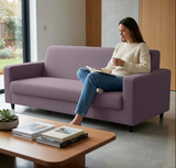 Anyseat 3-Seater Sofa Cover – Plain Purple Style Slipcover for Living Room Chair Protection