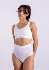 High Waisted Briefs, White