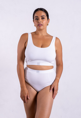 High Waisted Briefs, White