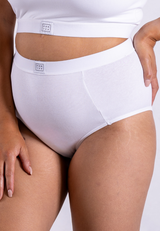 High Waisted Briefs, White