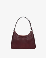 hyer goods recycled leather hobo shoulder bag embossed lizard burgundy croc#color_wine-lizard