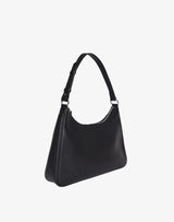 hyer goods recycled leather hobo shoulder bag black#color_black