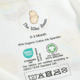 the wee bean organic cotton onesie lemon tea egg tart no itch labels hot stamp