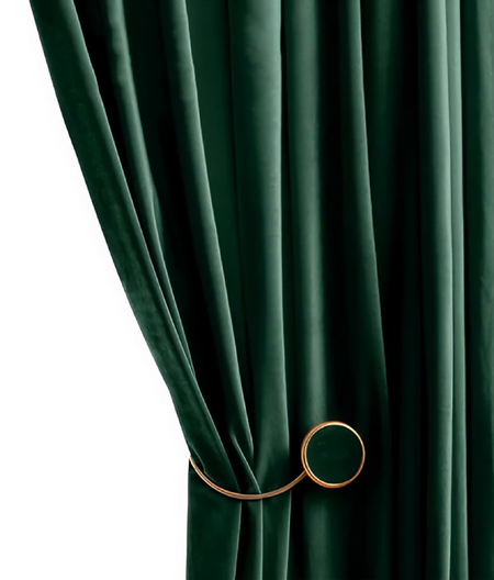 Anydrape Plain Dark Green Luxury Curtains – Modern Textured Drapes for Living Room, Bedroom & Dining Decor