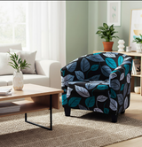 Anyseat Light Black Leaf Chair Cover – Plain Dustproof Tub Slipcover for Home Décor