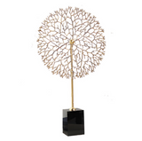 ANYHOUZ Luxury Gold Metal – Tree Figurine Sculpture for Living Room, House Display & Elegant Crafts Ornaments