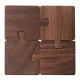 Anygleam Natural Wood 4pcs Wooden Coaster Cup Kitchen Tools Accessories