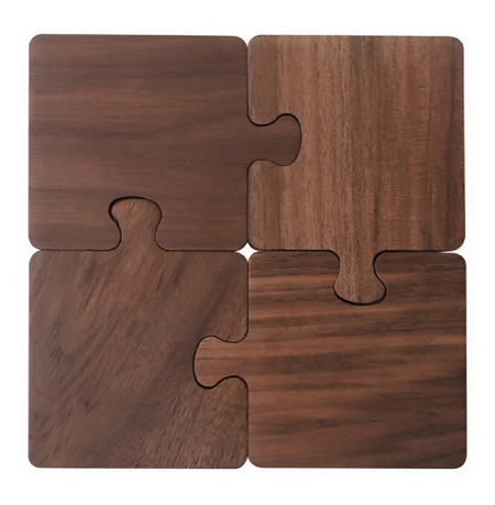 Anygleam Natural Wood 4pcs Wooden Coaster Cup Kitchen Tools Accessories