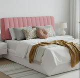 Anycozy Headboard Cover Pink Short Plush Super Soft Smooth Quilted Velvet Bed Back Dust Protector Cover 150x70cm