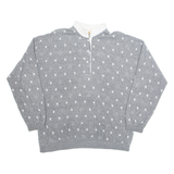 MASER M Stars Womens Sweatshirt Grey 1/4 Zip M