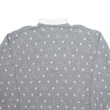 MASER M Stars Womens Sweatshirt Grey 1/4 Zip M