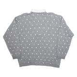 MASER M Stars Womens Sweatshirt Grey 1/4 Zip M