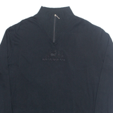 Reindeer Womens Sweatshirt Black 1/4 Zip XL