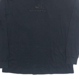 Reindeer Womens Sweatshirt Black 1/4 Zip XL