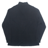 Reindeer Womens Sweatshirt Black 1/4 Zip XL