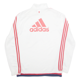ADIDAS Manchester United FC Mens Sweatshirt White 1/4 Zip S