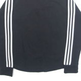 ADIDAS Womens Sweatshirt Black 1/4 Zip XS