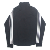 ADIDAS Womens Sweatshirt Black 1/4 Zip XS